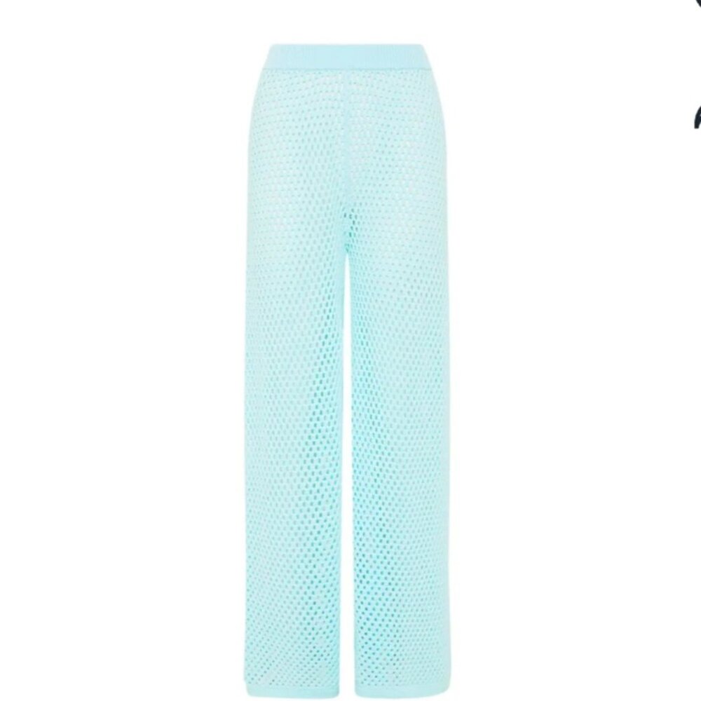 Kulani Kinis Crochet Knit Pants - Cloud Blue - Large